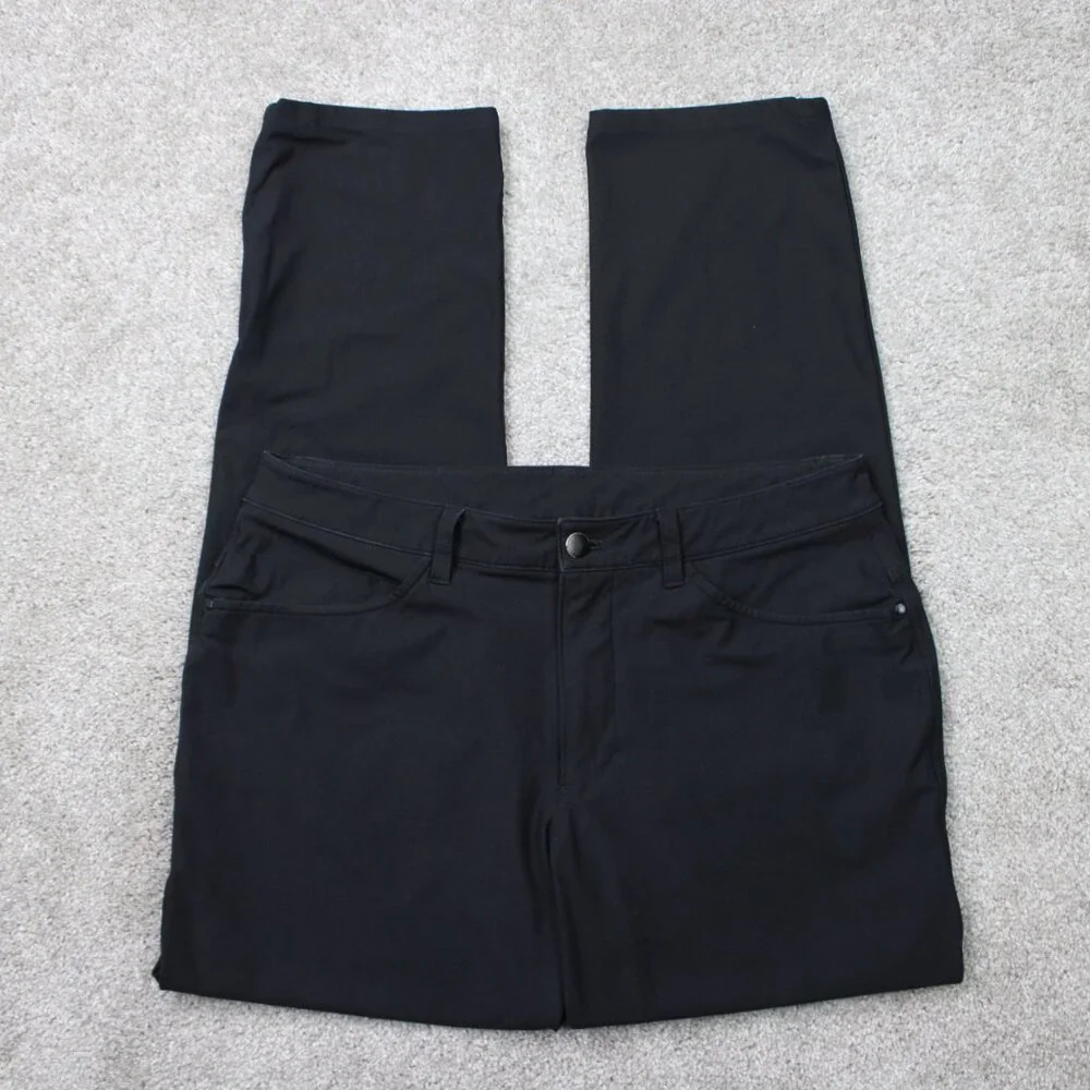Lululemon Pants Mens 32 Black ABC Warpstreme Classic fit Straight 30" inseam - Picture 1 of 12